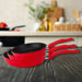 Royalty Line RL-FM3F: marmercoating gesmeed aluminium 3-delige koekenpannenset - Bivakshop