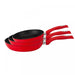 Royalty Line RL-FM3F: Marmercoating gesmeed aluminium 3-delige koekenpannenset - Rood - Bivakshop