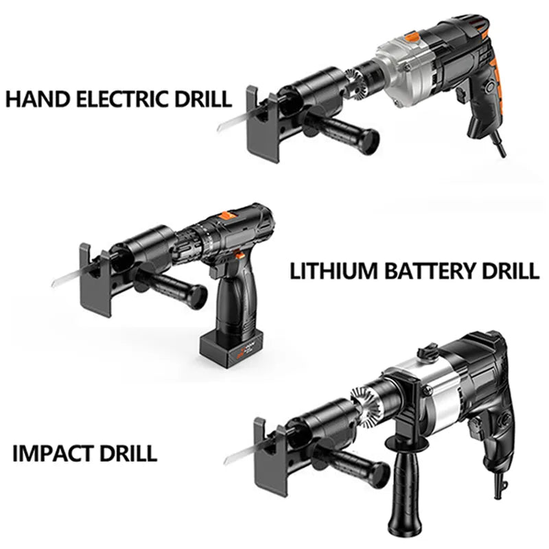 Screwdriver Conversion Head, Electric Drill to Electric Saw, Household Reciprocating Saw, Multifunctional, Wood Tools - Bivakshop