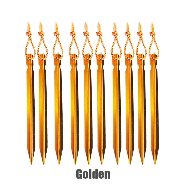 Set van 10 duurzame aluminium grondankers voor tenten en luifels - Bivakshop