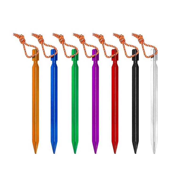 Set van 10 duurzame aluminium grondankers voor tenten en luifels - Bivakshop