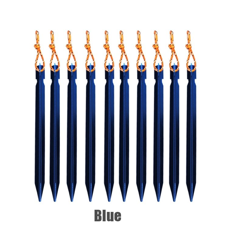 Set van 10 duurzame aluminium grondankers voor tenten en luifels - Bivakshop