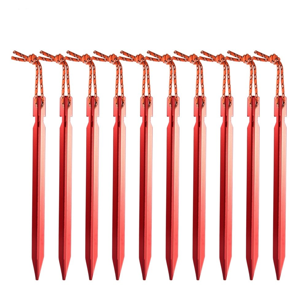 Set van 10 duurzame aluminium grondankers voor tenten en luifels - Bivakshop