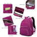 Stijlvolle en ruime nylon rugzak voor tienermeisjes - Schoolrugzak - Bivakshop