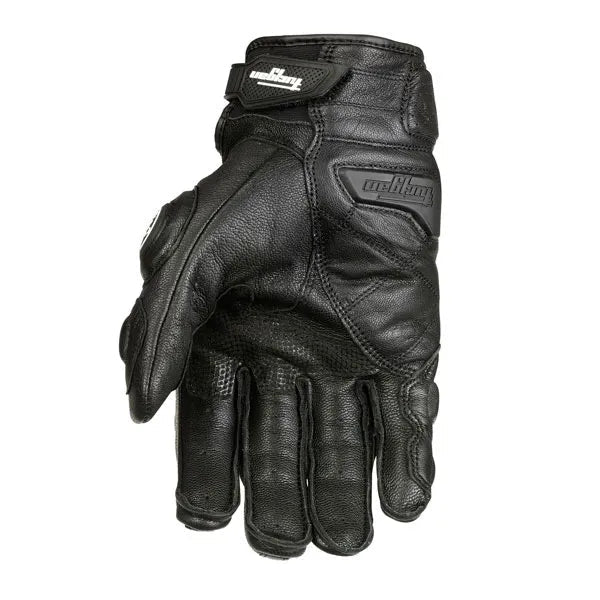 Stoere zwarte motorhandschoenen van echt leer - Voor heren - Bivakshop