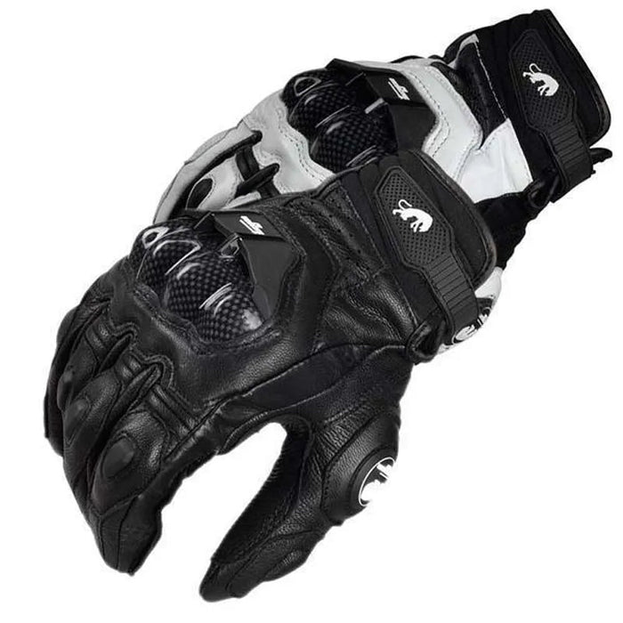Stoere zwarte motorhandschoenen van echt leer - Voor heren - Bivakshop