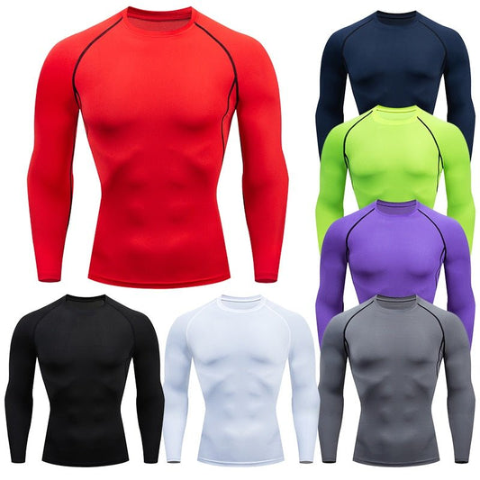 Strakke T-shirt met lange mouwen voor mannen - Sportkleding - Aziatische maat! - Bivakshop