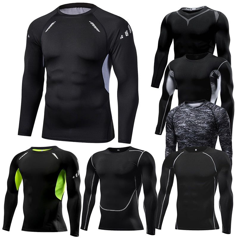 Strakke T-shirt met lange mouwen voor mannen - Sportkleding - Aziatische maat! - Bivakshop