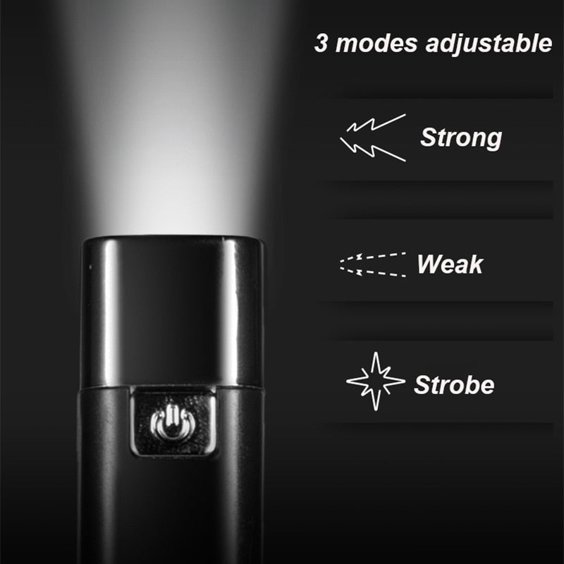 Super Heldere Led Zaklamp - USB Oplaadbare 18650 lithium Batterij - Flash light - Bivakshop