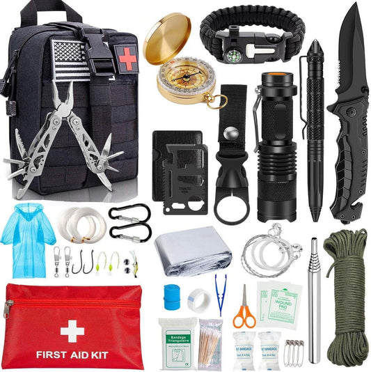 Survival kit - 47 in 1 -Uitrusting voor outdoor - Bivakshop