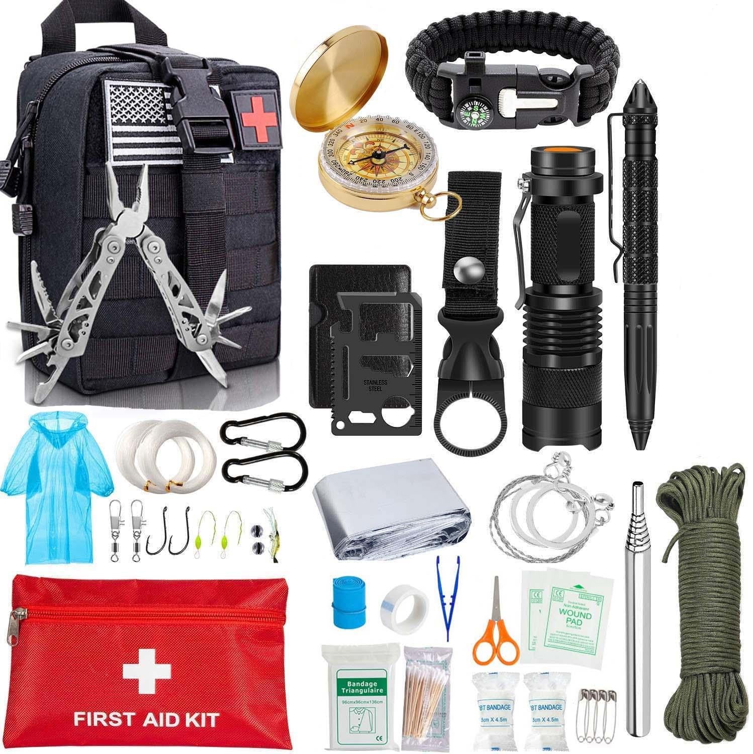 Survival kit - 47 in 1 -Uitrusting voor outdoor - Bivakshop