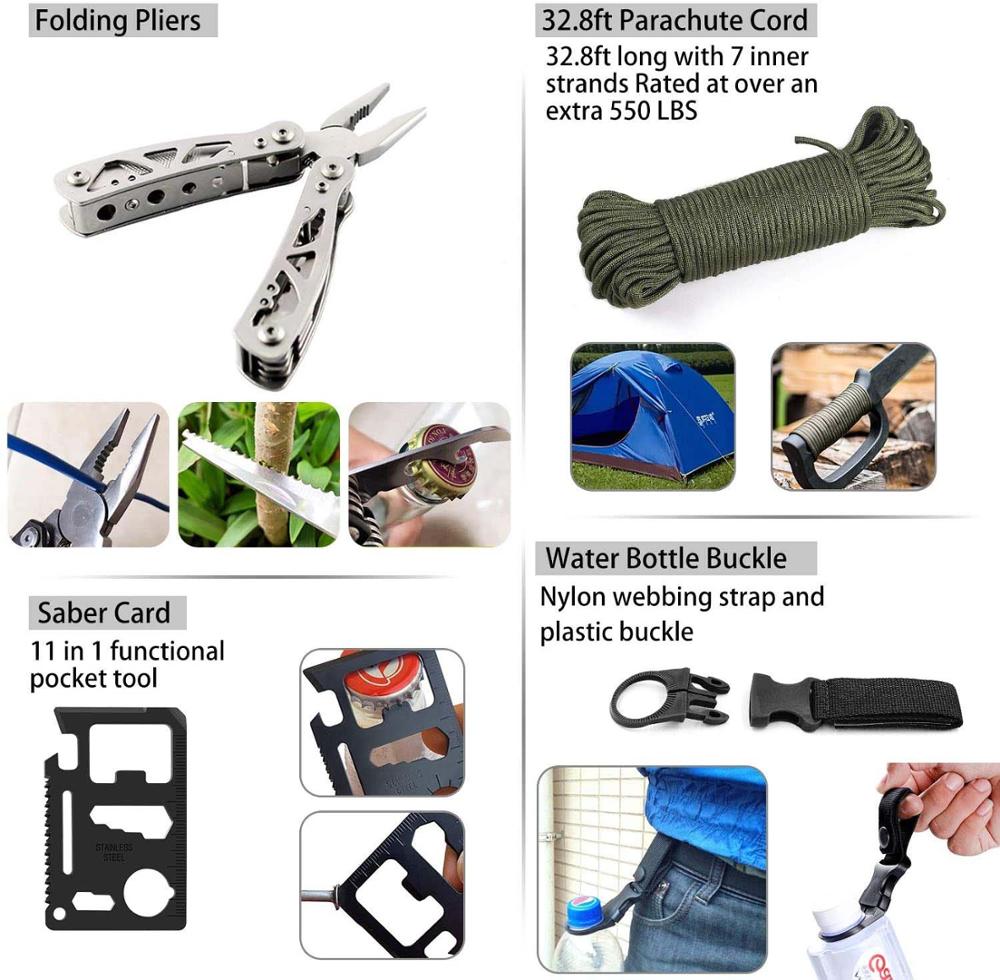 Survival kit - 47 in 1 -Uitrusting voor outdoor - Bivakshop