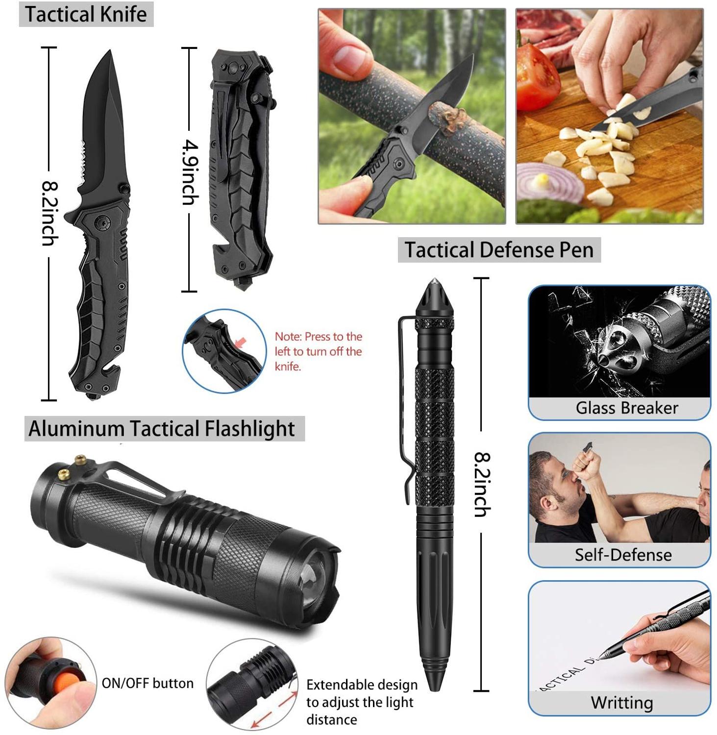 Survival kit - 47 in 1 -Uitrusting voor outdoor - Bivakshop