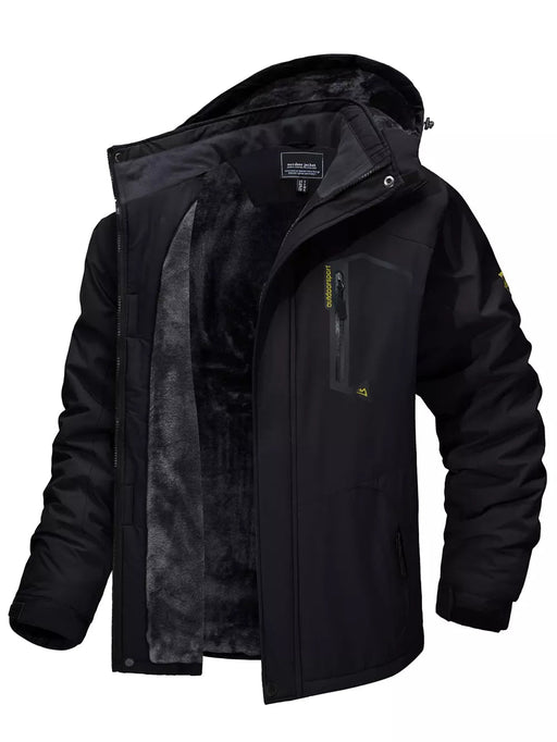Tacvasen fleece voering bergjas voor heren - Winteroutwear met afneembare capuchon - Bivakshop