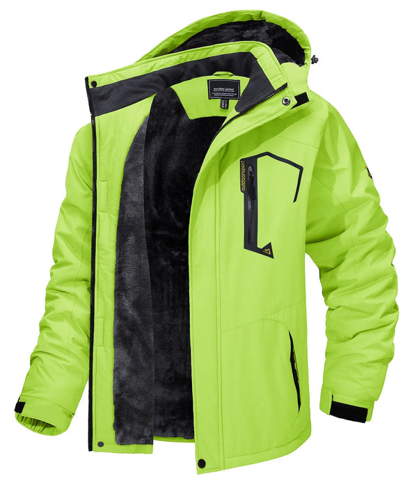 Tacvasen fleece voering bergjas voor heren - Winteroutwear met afneembare capuchon - Bivakshop