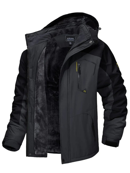 Tacvasen fleece voering bergjas voor heren - Winteroutwear met afneembare capuchon - Bivakshop