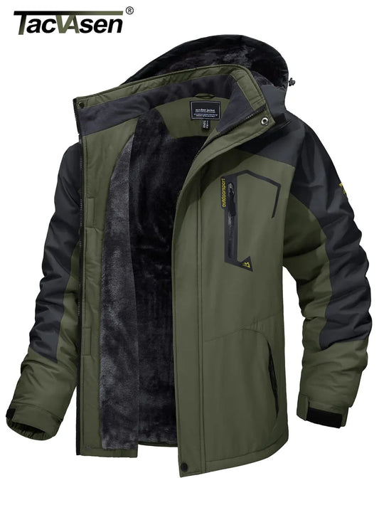 Tacvasen fleece voering bergjas voor heren - Winteroutwear met afneembare capuchon - Bivakshop