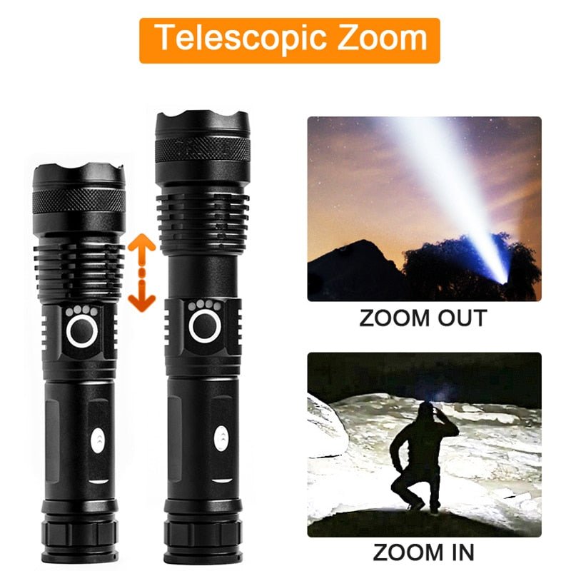 Trlife Zaklamp - Oplaadbare outdoor zaklamp - Waterdicht - Krachtig - Bivakshop