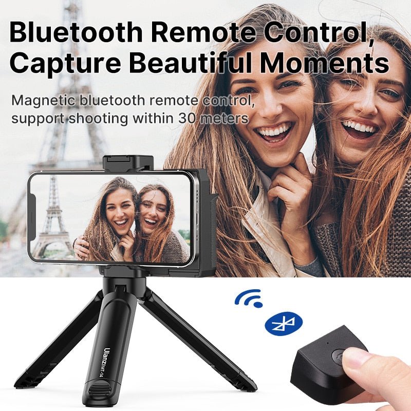 Ulanzi capgrip II - Smartphone handheld selfie booster met bluetooth afstandsbediening - Bivakshop
