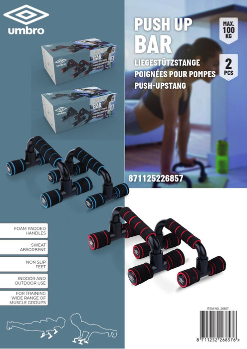 Umbro push-up stang - Opdrukstang - Antislip - Bivakshop