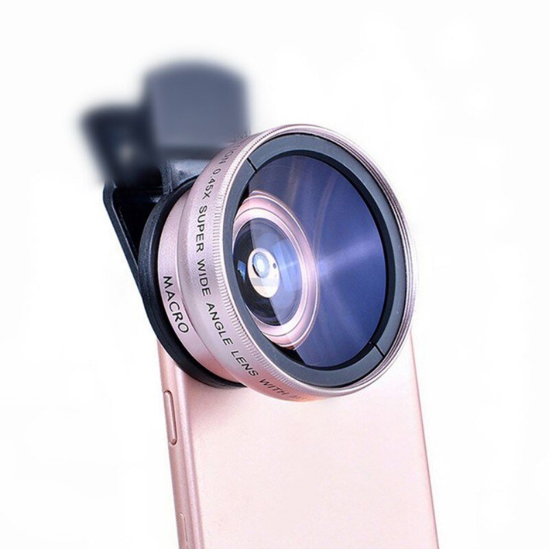 Universele lens clip - 37mm mobiele telefoon - 0.45x 49mm - UV super groothoek + Macro HD Lens - Bivakshop