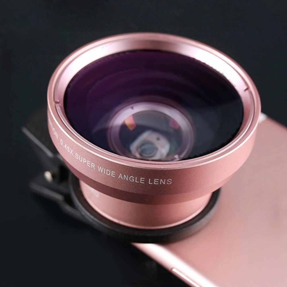Universele lens clip - 37mm mobiele telefoon - 0.45x 49mm - UV super groothoek + Macro HD Lens - Bivakshop