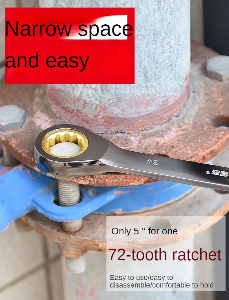 Universele torx sleutel - Verstelbare torque ratelsleutel 8-22mm - Bivakshop