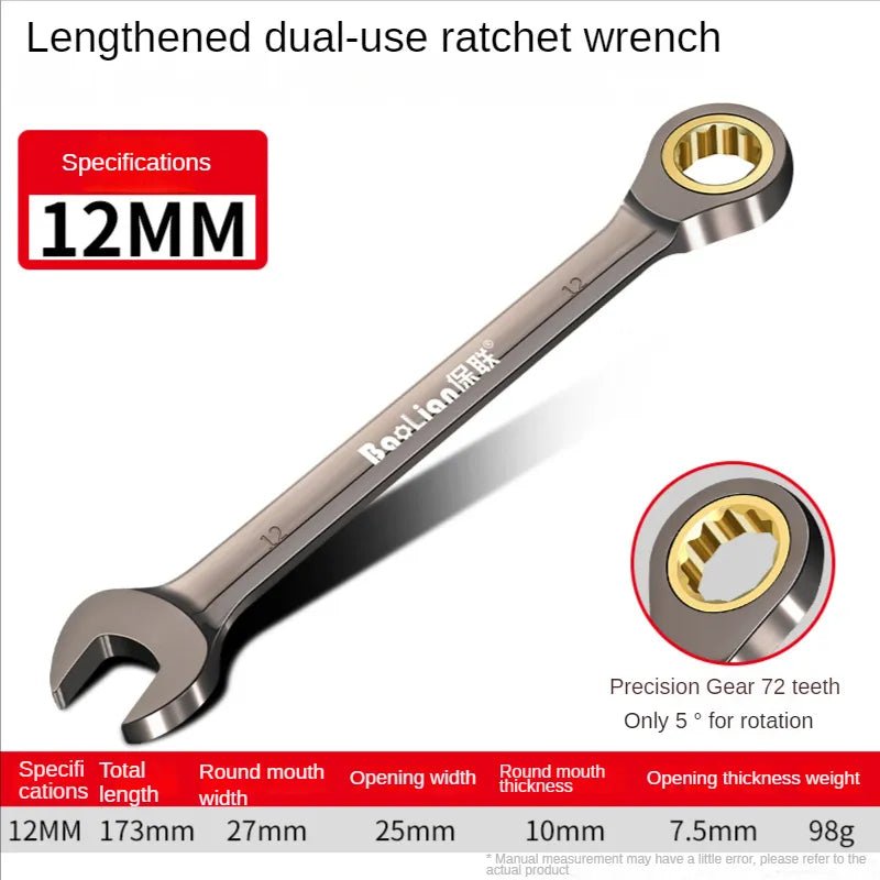 Universele torx sleutel - Verstelbare torque ratelsleutel 8-22mm - Bivakshop