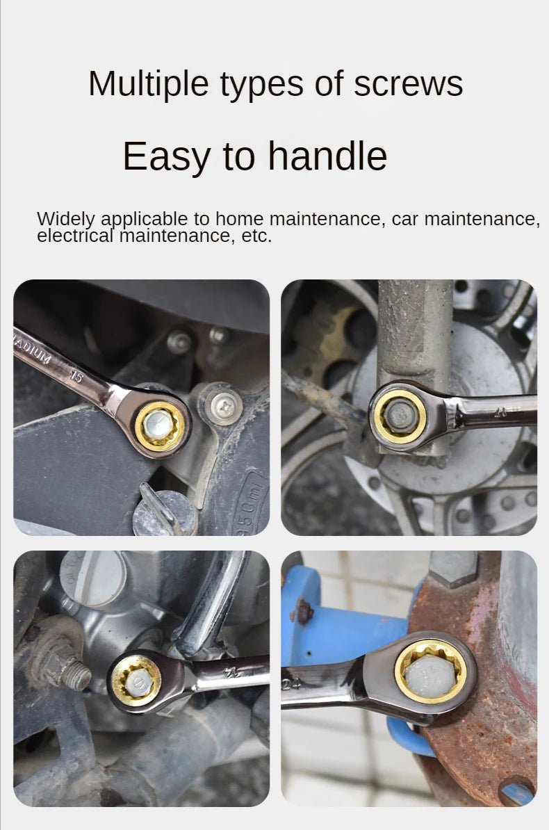 Universele torx sleutel - Verstelbare torque ratelsleutel 8-22mm - Bivakshop