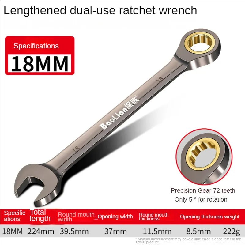 Universele torx sleutel - Verstelbare torque ratelsleutel 8-22mm - Bivakshop