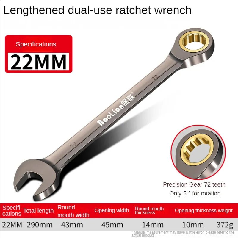 Universele torx sleutel - Verstelbare torque ratelsleutel 8-22mm - Bivakshop