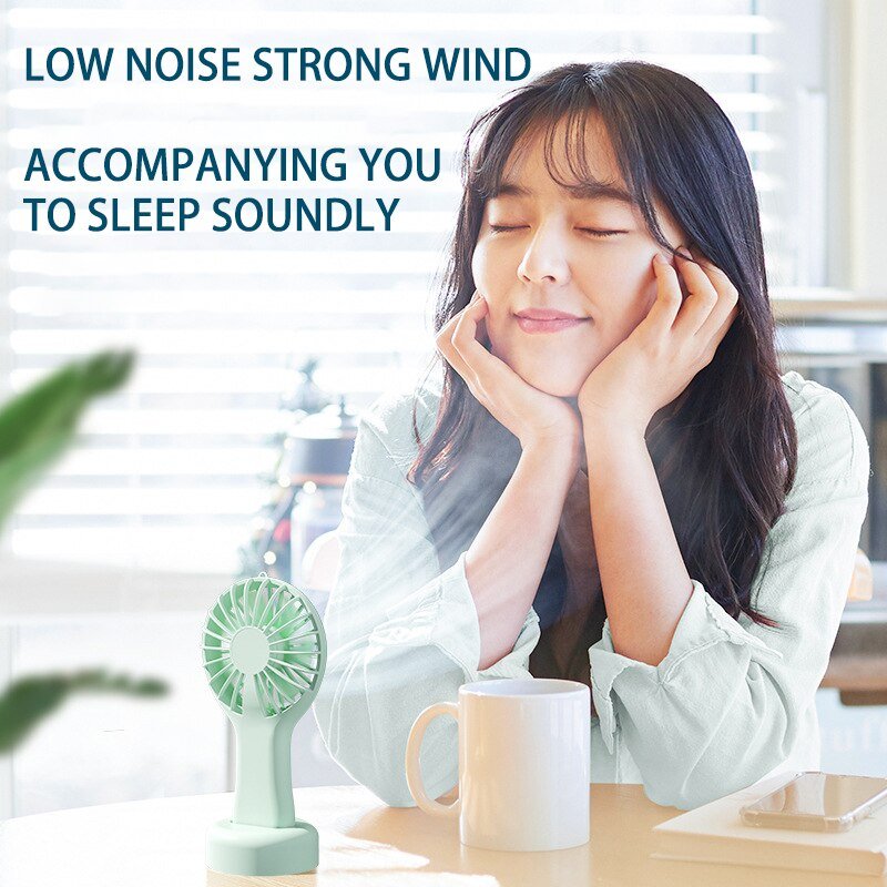 USB mini wind power draagbare ventilator - Draagbare kantoorventilator met 3 windmodi - Bivakshop
