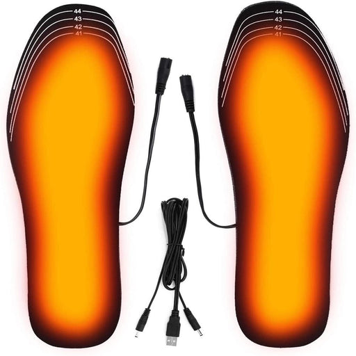 USB Verwarmde schoenzolen - Electrische voetverwarming - Winter inlegzolen - Maat 35-40 en 41-46 - Bivakshop