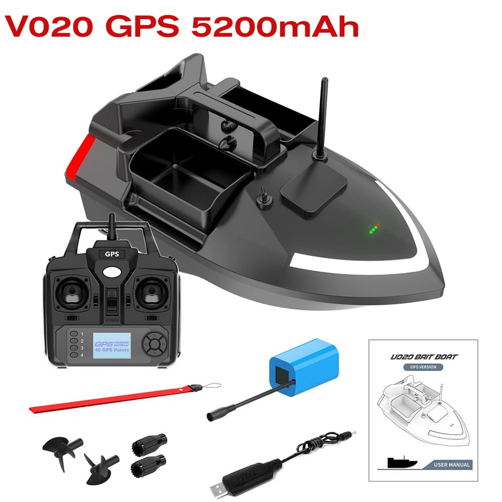 V020 GPS Visaas Boot - Afstandsbediening - Dual Motor - Automatische Cruise - 500M Bereik - Bivakshop