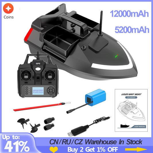 V020 GPS Visaas Boot - Afstandsbediening - Dual Motor - Automatische Cruise - 500M Bereik - Bivakshop