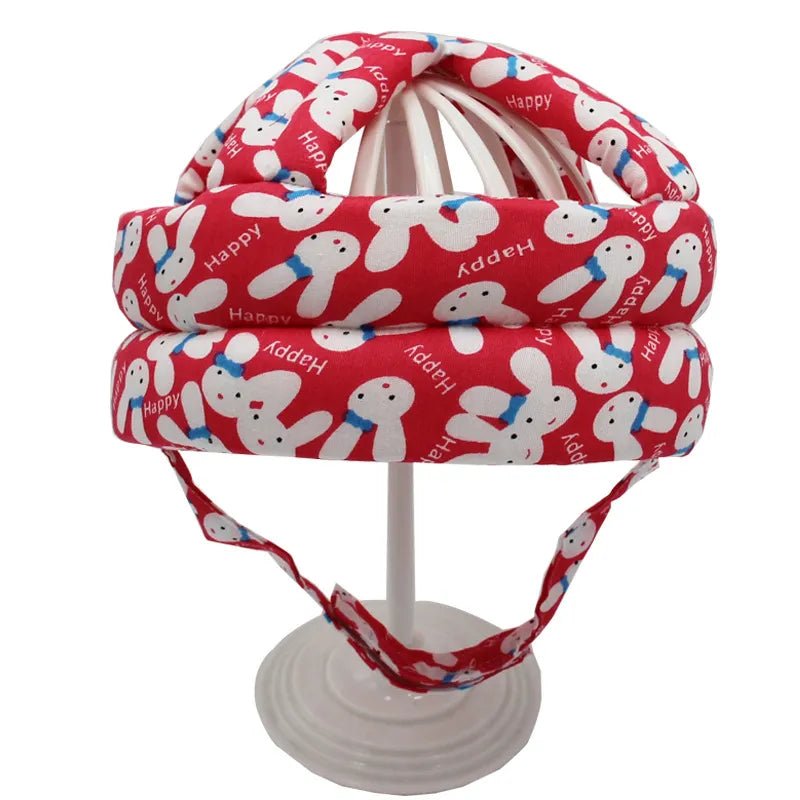 Verstelbare katoenen baby peuter helm - Hoofdbescherming - Unisex - Bivakshop