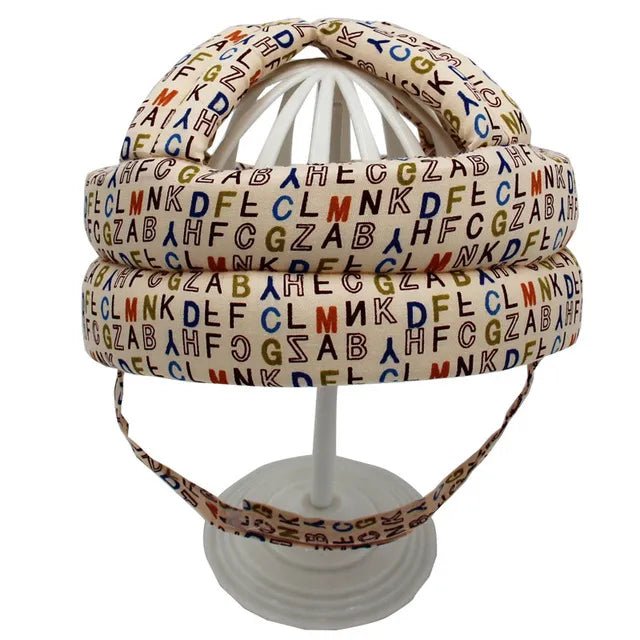 Verstelbare katoenen baby peuter helm - Hoofdbescherming - Unisex - Bivakshop
