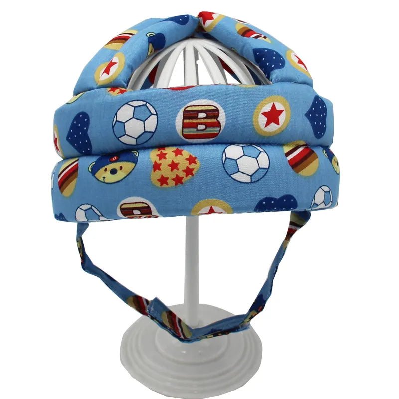 Verstelbare katoenen baby peuter helm - Hoofdbescherming - Unisex - Bivakshop