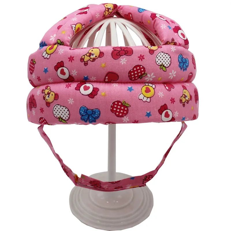 Verstelbare katoenen baby peuter helm - Hoofdbescherming - Unisex - Bivakshop