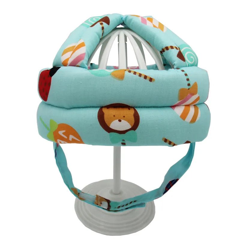 Verstelbare katoenen baby peuter helm - Hoofdbescherming - Unisex - Bivakshop
