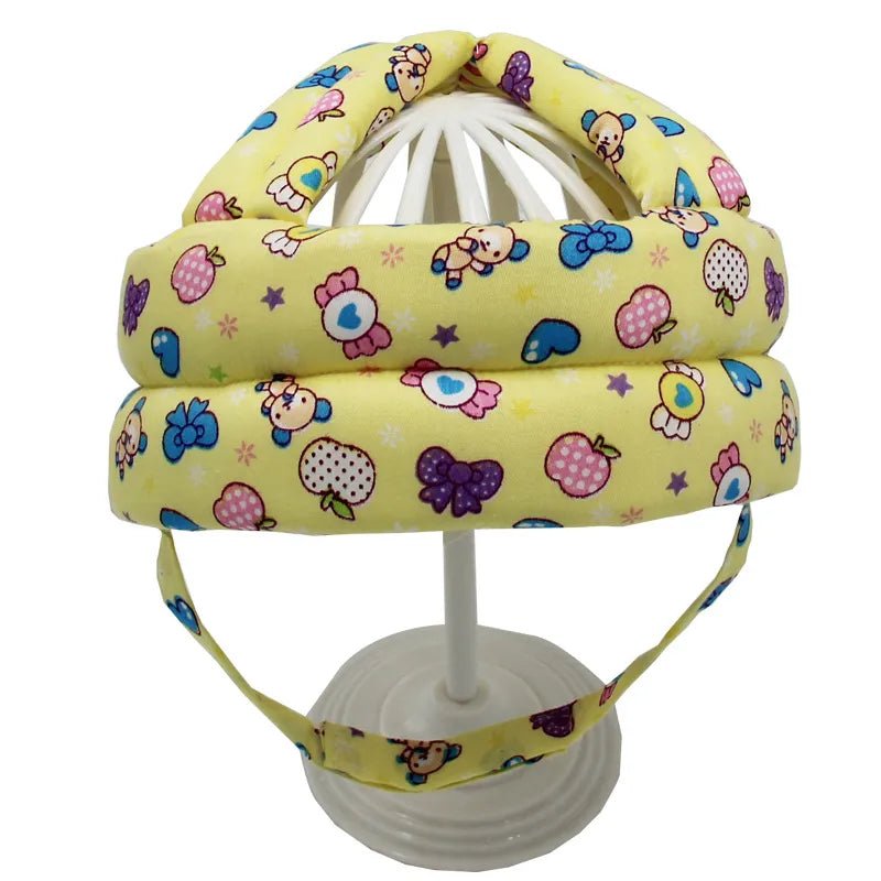 Verstelbare katoenen baby peuter helm - Hoofdbescherming - Unisex - Bivakshop