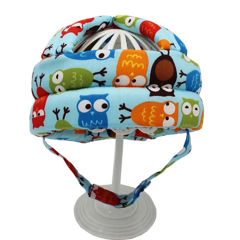 Verstelbare katoenen baby peuter helm - Hoofdbescherming - Unisex - Bivakshop