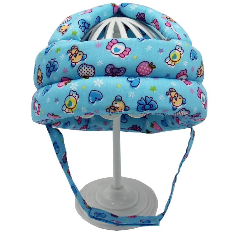 Verstelbare katoenen baby peuter helm - Hoofdbescherming - Unisex - Bivakshop