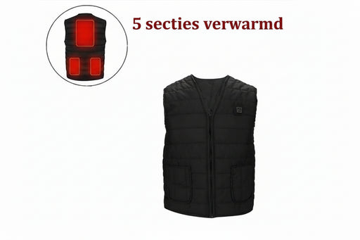 Verwarmde bodywarmer - USB - Elektrische kleding - Verstelbare warmte -Thermo vest - Verwarmd vest - Bivakshop