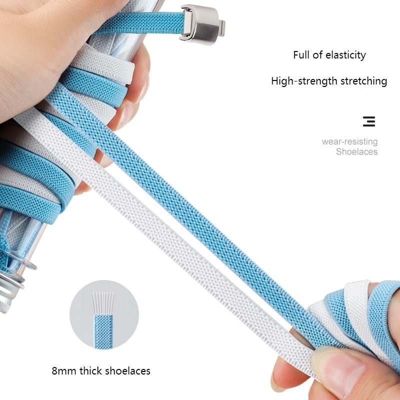 Veters zonder strikken - Druk lock schoenveters - Elastisch en gemakkelijk te gebruiken - Bivakshop