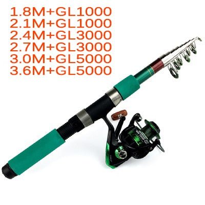 Vishengel - Hengel Combo 1.8-3.6M - Telescopische Hengel - Bivakshop