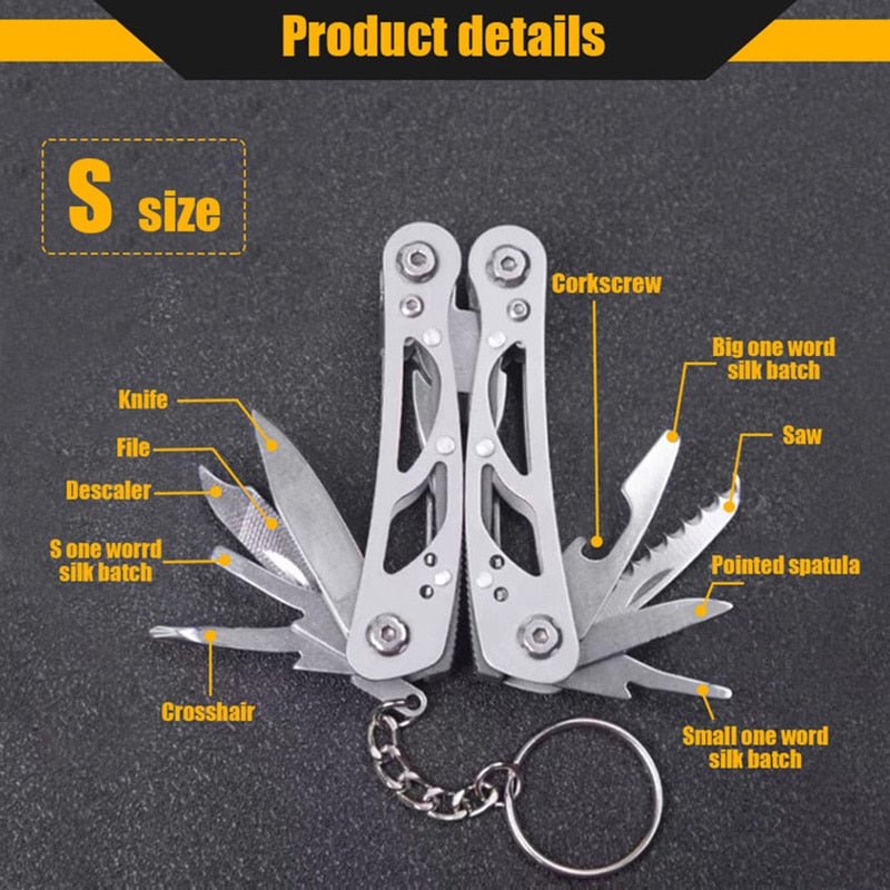 Vouwbaar multifunctioneel zakmes - Compact outdoor survival gereedschap - Bivakshop