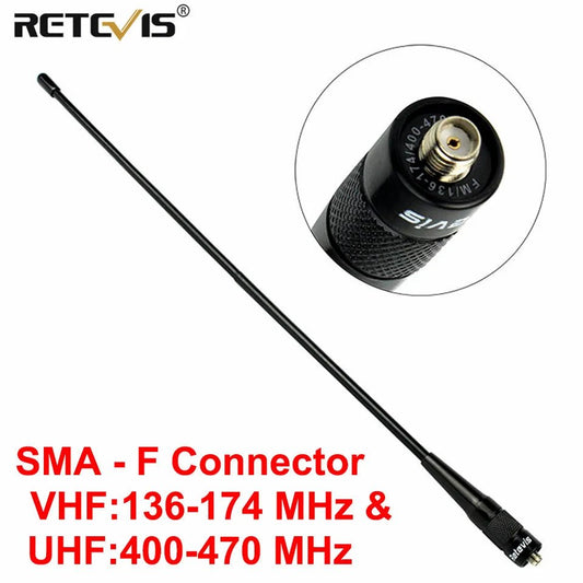 Walkie-talkie antenne SMA-F RHD-771 VHF UHF dual band - Bivakshop