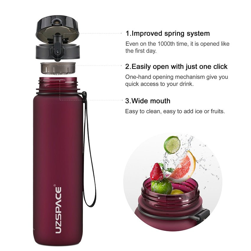 Water Sport Fles - Shaker- 500/800/1000 ml - Lekvrij - Bivakshop