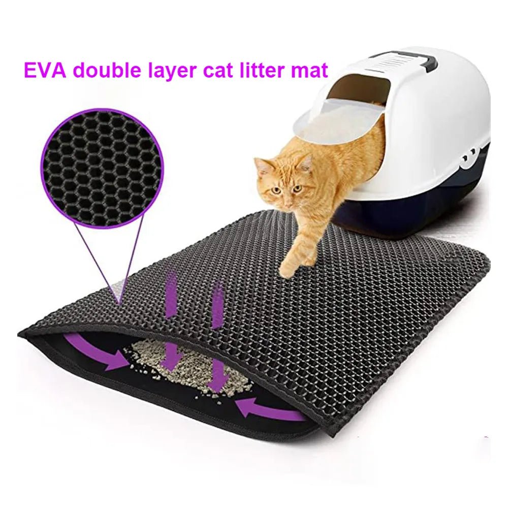 Waterdichte EVA Dubbellaags kattenbak mat - Houdt je huis schoon en je kat gelukkig - Bivakshop